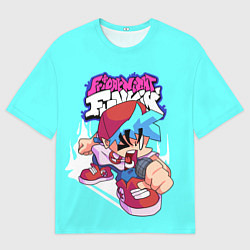 Футболка оверсайз мужская FNF Boyfriend, цвет: 3D-принт