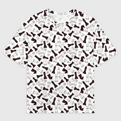 Мужская футболка оверсайз Шахматные Фигуры