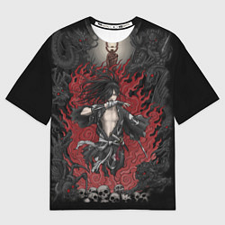 Футболка оверсайз мужская ХЯККИМАРУ В ОГНЕ ДОРОРО, цвет: 3D-принт