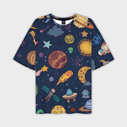 Мужская футболка оверсайз Космический мир