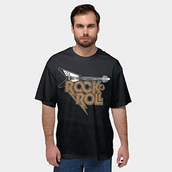 Футболка оверсайз мужская Rock n Roll Гитара, цвет: 3D-принт — фото 2