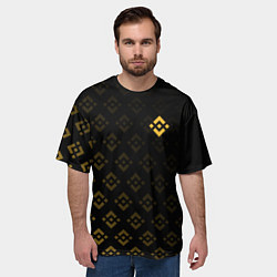 Футболка оверсайз мужская BINANCE БИНАНС ПАТТЕРН, цвет: 3D-принт — фото 2
