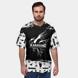 Футболка оверсайз мужская Старшая школа Карасуно, цвет: 3D-принт — фото 2