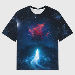 Футболка оверсайз мужская Душа идущая в космос Soul space Z, цвет: 3D-принт