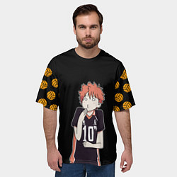 Футболка оверсайз мужская ХИНАТА ВОЛЕЙБОЛ!!, цвет: 3D-принт — фото 2