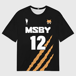 Футболка оверсайз мужская 12 MSBY BLACK JACKALS, цвет: 3D-принт