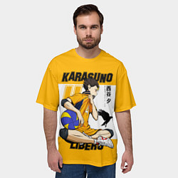 Футболка оверсайз мужская Юу Нишиноя из Карасуно Haikyu!!, цвет: 3D-принт — фото 2