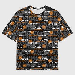 Футболка оверсайз мужская BASKETBALL, цвет: 3D-принт