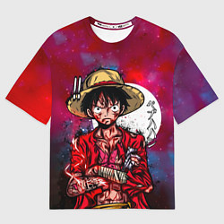 Футболка оверсайз мужская Луффи One Piece Большой куш, цвет: 3D-принт
