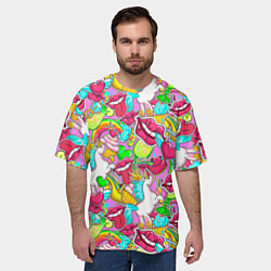 Футболка оверсайз мужская Губы фреш, цвет: 3D-принт — фото 2