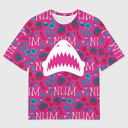 Футболка оверсайз мужская King Shark Num Num Num, цвет: 3D-принт
