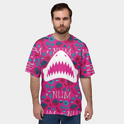Футболка оверсайз мужская King Shark Num Num Num, цвет: 3D-принт — фото 2