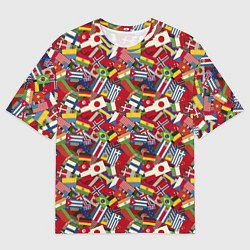 Мужская футболка оверсайз Страны Мира