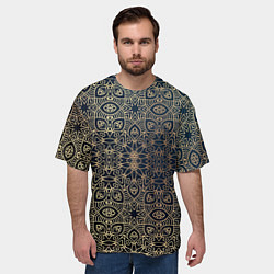 Футболка оверсайз мужская ПерсидСкие Узоры, цвет: 3D-принт — фото 2
