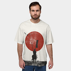 Футболка оверсайз мужская Самурай на коне, цвет: 3D-принт — фото 2