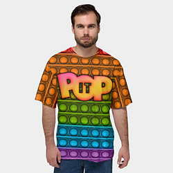 Футболка оверсайз мужская POP it ПУПЫРКА, цвет: 3D-принт — фото 2