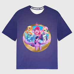 Футболка оверсайз мужская Pony team, цвет: 3D-принт