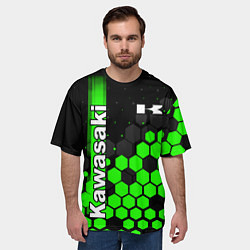 Футболка оверсайз мужская KAWASAKI КАВАСАКИ, цвет: 3D-принт — фото 2