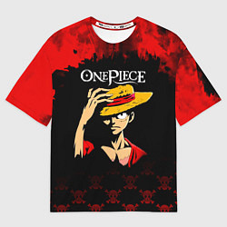 Футболка оверсайз мужская Луффи One Piece Большой куш, цвет: 3D-принт