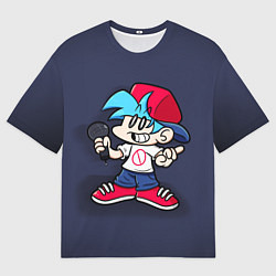 Футболка оверсайз мужская Friday Night Funkin Бойфренд, цвет: 3D-принт