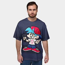 Футболка оверсайз мужская Friday Night Funkin Бойфренд, цвет: 3D-принт — фото 2