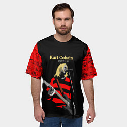 Футболка оверсайз мужская КУРТ КОБЕЙН НИРВАНА ЛОГО спина Z, цвет: 3D-принт — фото 2
