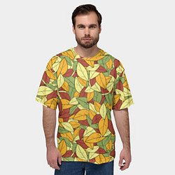 Футболка оверсайз мужская Яркие осенние листья, цвет: 3D-принт — фото 2