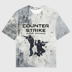 Футболка оверсайз мужская COUNTER TERRORIST CS GO Z, цвет: 3D-принт