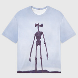 Футболка оверсайз мужская Сиреноголовый Скелет Хоррор, цвет: 3D-принт