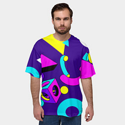 Футболка оверсайз мужская Геометрические фигуры, цвет: 3D-принт — фото 2