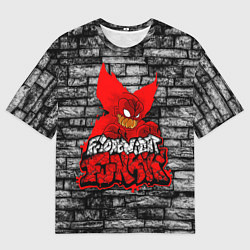 Футболка оверсайз мужская Friday Night Funkin TrickyWall, цвет: 3D-принт