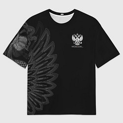 Мужская футболка оверсайз Russia Black Side New 202223