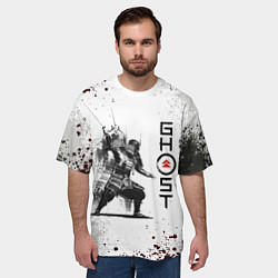 Футболка оверсайз мужская Ghost of Tsushim Призрак Цусима Z, цвет: 3D-принт — фото 2