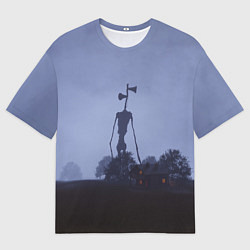 Футболка оверсайз мужская СИРЕНОГОЛОВЫЙ У ДОМА, цвет: 3D-принт