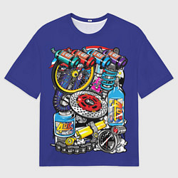 Футболка оверсайз мужская Gas Garage, цвет: 3D-принт