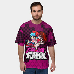 Футболка оверсайз мужская Boyfriend and Girlfriend, цвет: 3D-принт — фото 2