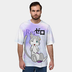 Футболка оверсайз мужская Пак Re: Zero Фамильяр Эмилии, цвет: 3D-принт — фото 2