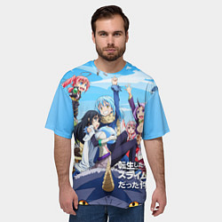 Футболка оверсайз мужская О моём перерождении в слизь, цвет: 3D-принт — фото 2