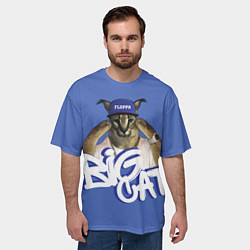 Футболка оверсайз мужская Big Cat Floppa, цвет: 3D-принт — фото 2