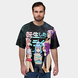 Футболка оверсайз мужская Румиру, Шуна и Шион,, цвет: 3D-принт — фото 2