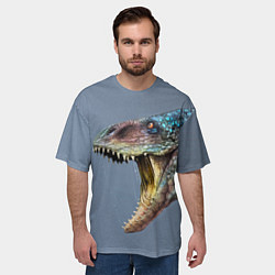 Футболка оверсайз мужская Хищный динозавр Dino Z, цвет: 3D-принт — фото 2