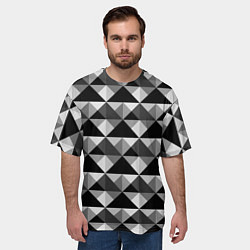 Футболка оверсайз мужская Современный геометрический, цвет: 3D-принт — фото 2
