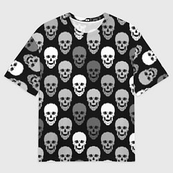 Мужская футболка оверсайз Черно-белый готический