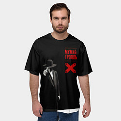 Футболка оверсайз мужская Мумий Тролль ВОСТОК X CЕВЕРОЗАПАД, цвет: 3D-принт — фото 2