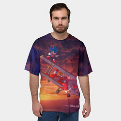 Футболка оверсайз мужская AMY ROSE SONIC СОНИК Z, цвет: 3D-принт — фото 2