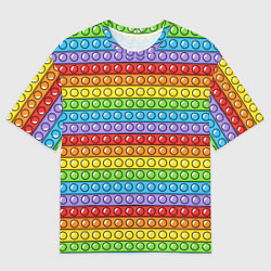 Футболка оверсайз мужская ANTI-STRESS POP IT ПОП ИТ, цвет: 3D-принт