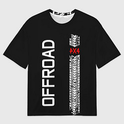 Футболка оверсайз мужская 4x4, цвет: 3D-принт