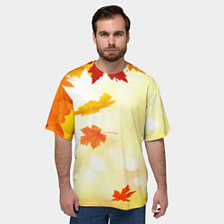 Футболка оверсайз мужская ПАДАЮЩИЙ КЛЕН ОСЕННЯЯ Z, цвет: 3D-принт — фото 2
