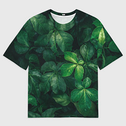 Футболка оверсайз мужская Тропическая листва Тропики Z, цвет: 3D-принт