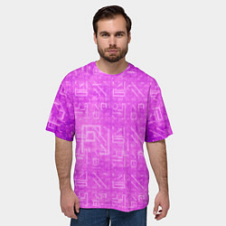 Футболка оверсайз мужская FORTNITE PINK ФОРТНАЙТ, цвет: 3D-принт — фото 2